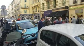Police sur place - Attentat Nice