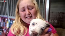 Canadian parents surprise daughter on birthday with dalmatian puppy