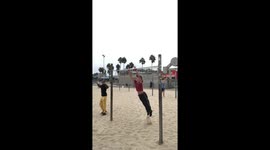 Random Guys Awesome Reaction To This Girl Athletes Simple Stunt On The Bar