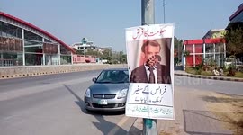 Anti French Protest in Islamabad, Pakistan: the posters
