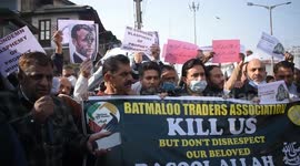 Kashmir residents protest against Macron's stance on Prophet Muhammad caricatures