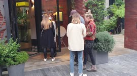 Customers Form A Queue Outside Grange Cafe'