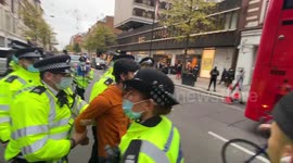 Muslim protest outside French embassy in London led to arrests