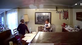 Baby monitor captures devastating 7.0 earthquake violently shaking home in Turkey