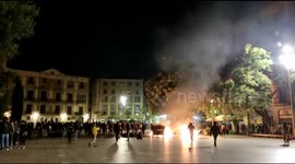Clashes between police and demonstrators in Barcelona