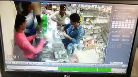 Security cam at Indian repair shop captures moment phone EXPLODES