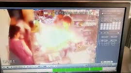 Security cam at Indian repair shop captures moment phone EXPLODES