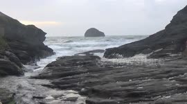 Storm Aiden batters coast of Cornwall