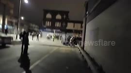 Police line formed early 10/28 in Philadelphia