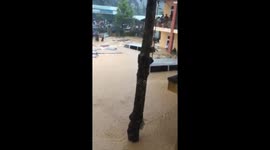 Severe flash flooding sweeps into school in central Vietnam