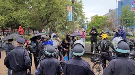 NYPD arrests protestors during Anti Trump / BLM Rally in Manhattan, New York, City.