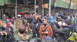 NYPD arrests protestors during Anti Trump / BLM Rally in Manhattan, New York, City.