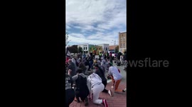 Further footage shows police use pepper spray to disperse North Carolina march to polls