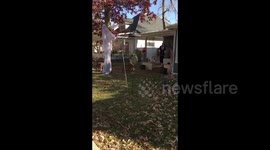 US: People Celebrate Halloween With Social Distanced Trick-Or-Treating