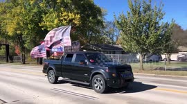 Trump caravan blares horns as Biden supporters rally in Springfield, Missouri