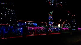 Early Christmas lights and decorations outside homes in South Africa