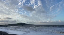 Stormy and windy seas in Aberystwyth