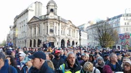 Maskless protesters hold anti-lockdown protest in Birmingham, UK