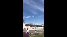 'Thank You Health Workers' fly-over filmed in Washington DC