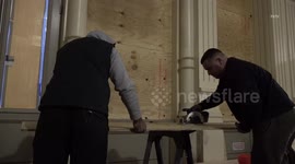 Stores in NYC's Soho district are boarded up on night prior to election