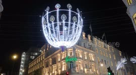 Christmas lights On In New Bond Street London