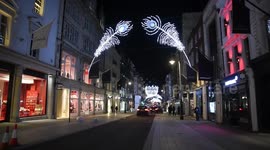 Christmas Lights Come on In Oxford Street And New Bond Street