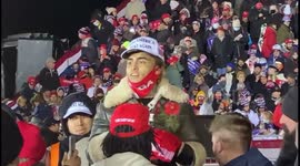 Rapper Lil Pump tosses MAGA hats to crowd at final Trump rally