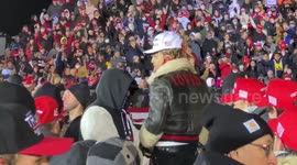 Rapper Lil Pump attends Trump's final rally in Grand Rapids, Michigan