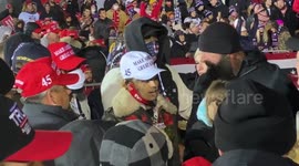 Lil Pump in the Crowd at Trump Grand Rapids rally