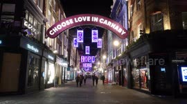 Coronavirus heroes celebrated as London's Christmas lights unveiled to little fanfare