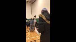 Chaotic scenes as New York voters wait hours due to broken machine during Election Day