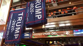 Trump supporters gather at bar in Bangkok, Thailand, for U.S. election results
