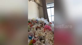 Chinese tenant leaves apartment filled with heaps of rubbish after moving out