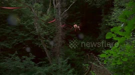 These are the mind blowing stunts performed by a daredevil acrobat on a suspended high wire