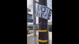 Police on the scene of alleged fake voting center in Westminster, California