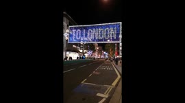 Xmas lights carry message to cheer Londoners up on Lockdown Eve