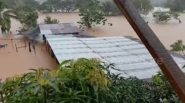agriculture crops and school flooded in Costa Rica