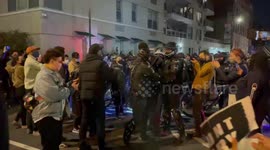 Mass arrests in NYC Antifascist march