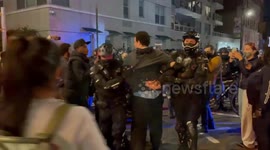 Newsflare Edit - Mass arrests in NYC Antifascist march