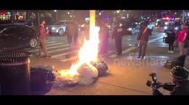 Violent Riots erupted out of Anti Trump and BLM Protests in New York City, Manhattan.