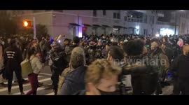 Violent Riots erupted out of Anti Trump and BLM Protests in New York City, Manhattan.