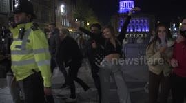 Police presence as people flood the streets of Nottingham ahead of England's second lockdown