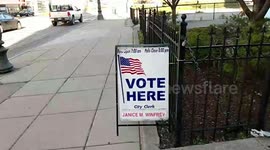 United Methodist Church polling station in Detroit, Michigan