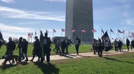 Anonymous Million Mask March Stops at the Washington Monument, the Federal Reserve, and the White House