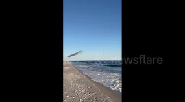 US: Blue Angels’ Final Formation Flight In Pensacola Beach, FL