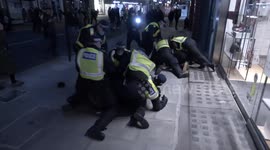 Anti-lockdown protest in London descends into violence