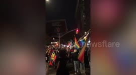 LGBT Protesters Gather In Soho, New York, Amid U.S. Election Chaos