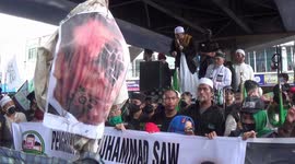 Muslims in Indonesia protest against French President Macron