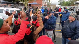 Racial tensions outside South African school over alleged 'whites only' high school prom