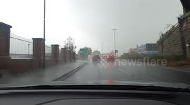 Torrential rain in Leeds